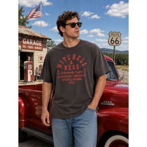 Mitchell & Ness Graphic Tee XXL Gray Red